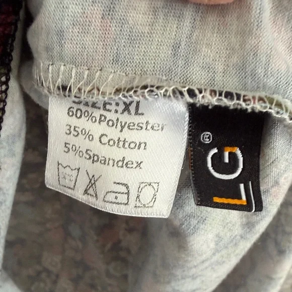 LG Multicolor Floral Women's Tunic - Picture 2 of 3